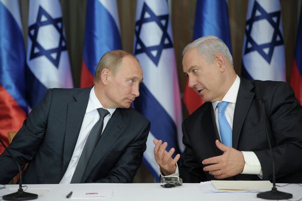 Russian President Vladimir Putin and Israeli Prime Minister Benjamin Netanyahu (archive) - Sputnik International