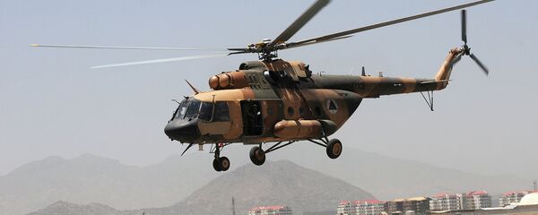 A file photo showing an Afghan Mi-17 helicopter takes off for an air-assault training flight from Kabul International Airport, Afghanistan - Sputnik International