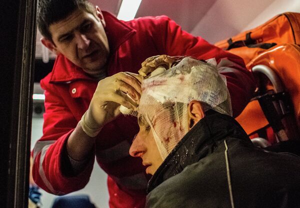 One of the injured protesters - Sputnik International