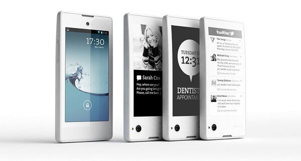 The Android-based YotaPhone features a full-color LCD screen on one side and a black-and-white electronic paper display on the other - Sputnik International