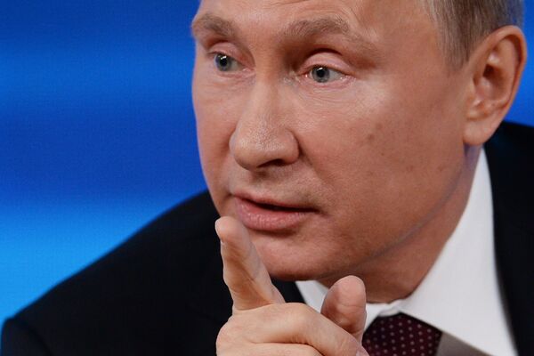 Putin at his annual marathon press conference in Moscow - Sputnik International