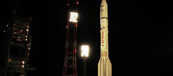 A Proton-M carrier rocket sits on a launch pad at the Baikonur space center in Kazakhstan A Proton-M carrier rocket sits on a launch pad at the Baikonur space center in Kazakhstan - Sputnik International