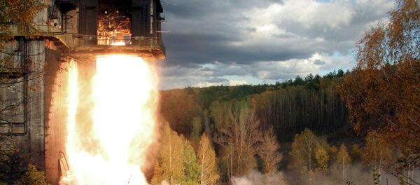 An NK-33 Rocket Engine Undergoes a Test Fire Outside of Samara, Russia An NK-33 Rocket Engine Undergoes a Test Fire Outside of Samara, Russia - Sputnik International