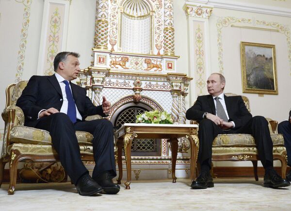 Hungarian Prime Minister Viktor Orban with Russian President Vladimir Putin - Sputnik International