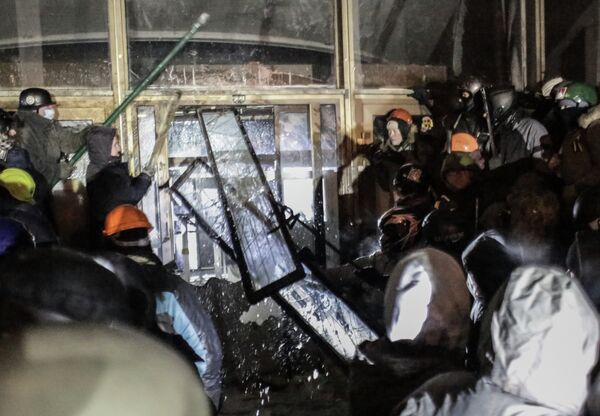 Violent protests in Kiev - Sputnik International