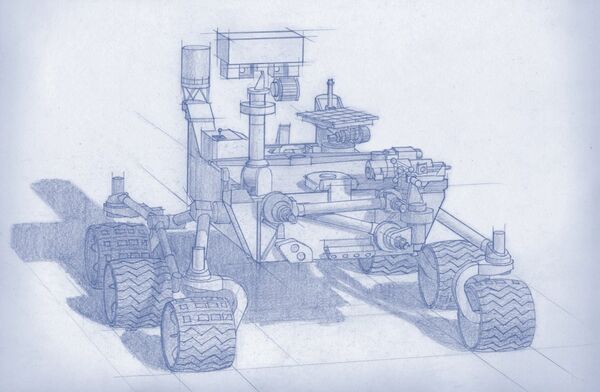 A sketch of the NORD rover designed by Russia’s Space Research Institute - Sputnik International