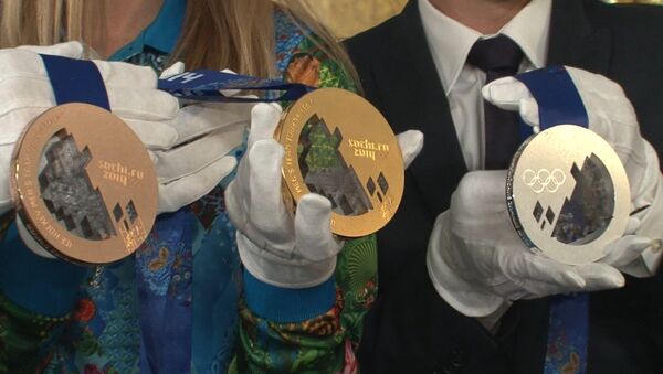 2014 Winter Olympic Medals Delivered to Sochi - Sputnik International