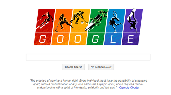 Screenshot of the Google homepage bearing the Olympic-themed doodle Screenshot of the Google homepage bearing the Olympic-themed doodle - Sputnik International