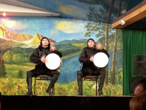 Circassian performers showing off their drumming skills Circassian performers showing off their drumming skills - Sputnik International