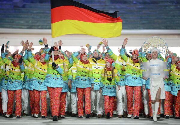 German Olympic team at the Sochi Olympics opening ceremony - Sputnik International