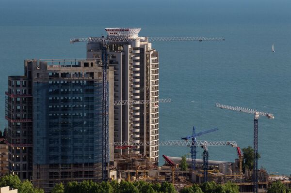 Construction of the Olympic University in Sochi. May 2012. - Sputnik International