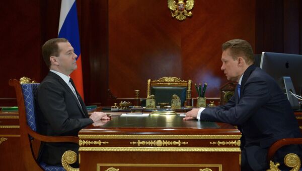 Dmitry Medvedev and Alexei Miller - Sputnik International