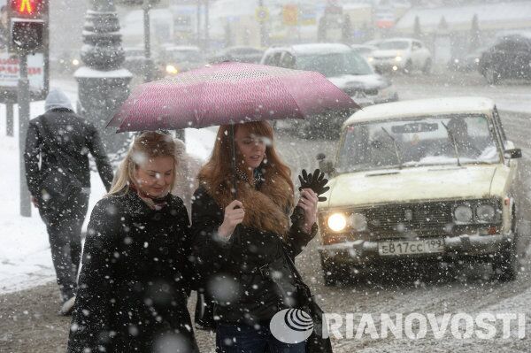 Spring Snowfall in Moscow - Sputnik International