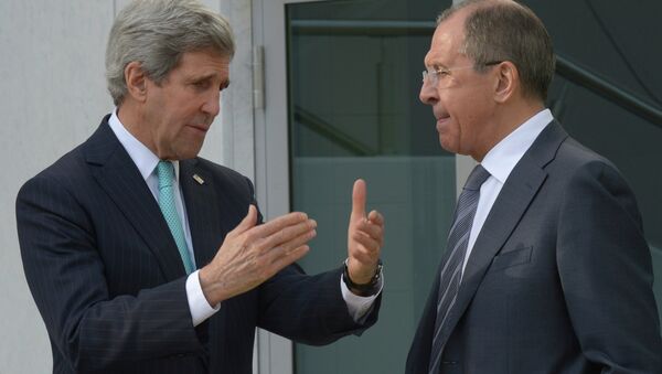 Russian Foreign Minister Sergei Lavrov and US Secretary of State John Kerry have reviewed the situation with the Israeli-Palestinian peaceful settlement and discussed the crisis in Ukraine during a phone conversation on Thursday, the Russian Foreign Ministry said in a statement. - Sputnik International