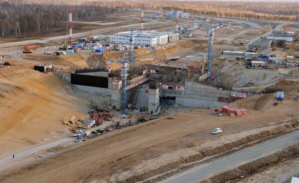 View of the construction site of the launch pad of the Vostochny Cosmodrome - Sputnik International