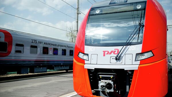 The Lastochka electric train - a result of cooperation between the Russian Railways and Siemens. - Sputnik International