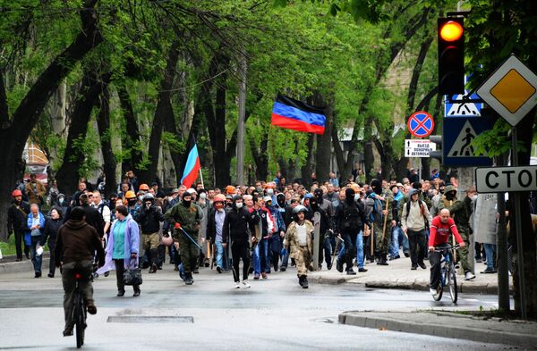 Supporters of the self-proclaimed Donetsk People's Republic (Archive) - Sputnik International