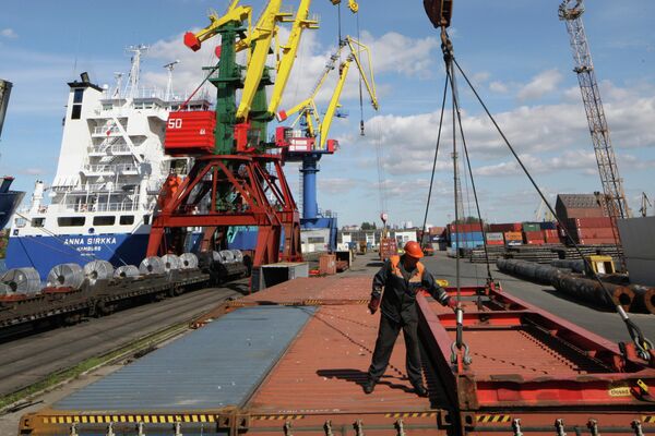 Container terminal at Kaliningrad commercial seaport - Sputnik International