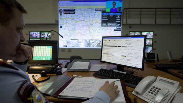 Control center of the Russian Interior Ministry's Moscow City police department - Sputnik International