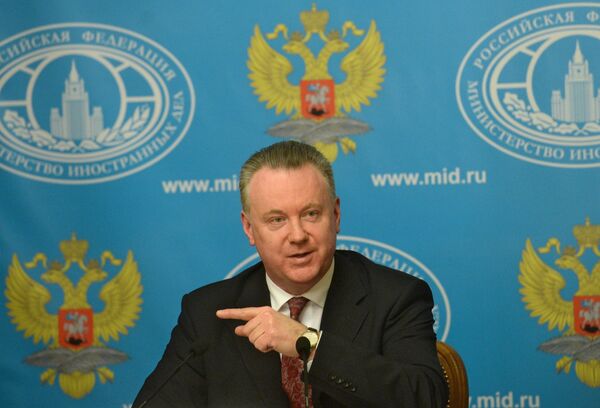 News briefing of Foreign Ministry spokesman Alexander Lukashevich News briefing of Foreign Ministry spokesman Alexander Lukashevich - Sputnik International