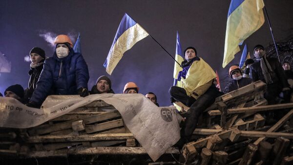 Supporters of Ukraine's integration with the EU on Maidan Square in Kiev (Archive) - Sputnik International