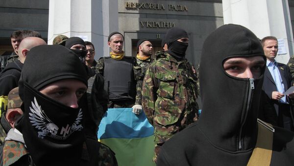 Supporters of the Right Sector radical movement (Archive) - Sputnik International