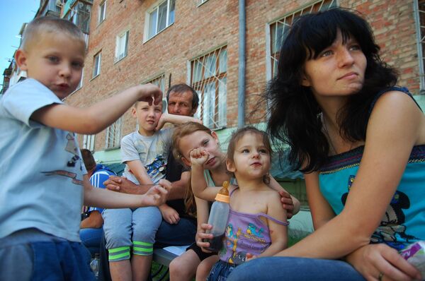 Ukrainian refugees in Belgorod - Sputnik International