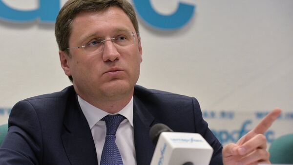 Energy Minister Alexander Novak at a news conference in Moscow on the situation with gas supplies to Ukraine. - Sputnik International