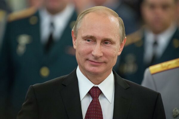 President Vladimir Putin at the reception in the Kremlin in honor of the graduates of military academies - Sputnik International