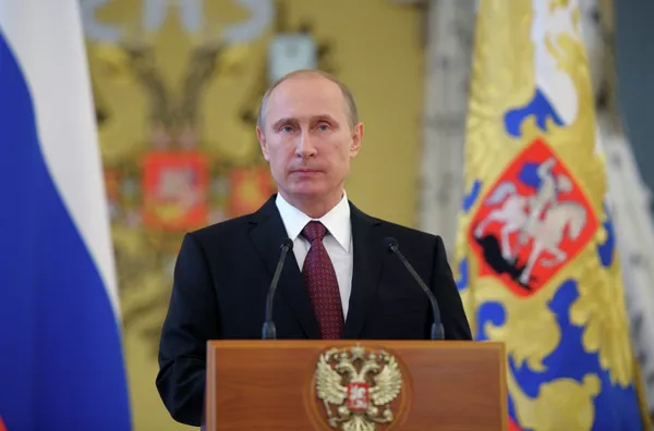 President Vladimir Putin at the reception in the Kremlin in honor of the graduates of military academies - Sputnik International