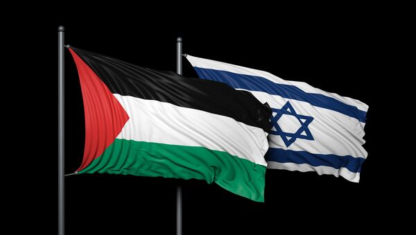 Flags of Israel and Palestine - Sputnik International