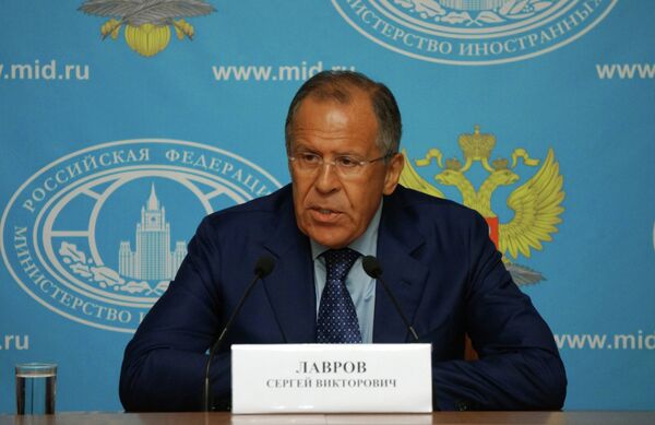 Press conference of the Russian Foreign Minister Sergei Lavrov - Sputnik International