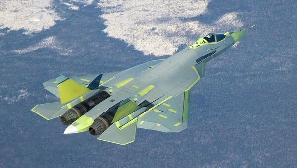 Самолет Т-50 ПАК ФА (Перспективный авиационный комплекс фронтовой авиации) - Sputnik International