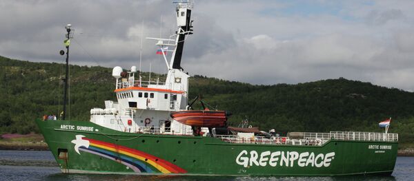 The Spanish Navy has rammed three Greenpeace motor boats, launched from the Arctic Sunrise ship off the Canary Islands in protest against oil drilling by the Spanish Repsol oil company. The Spanish Navy has rammed three Greenpeace motor boats, launched from the Arctic Sunrise ship off the Canary Islands in protest against oil drilling by the Spanish Repsol oil company. - Sputnik International