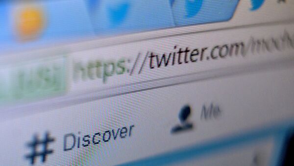 Twitter page on the internet browsing page - Sputnik International