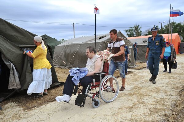 Checkpoint and camp for refugees from Ukraine in Rostov Region - Sputnik International