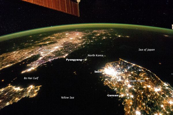 China, North, and South Korea seen from space - Sputnik International