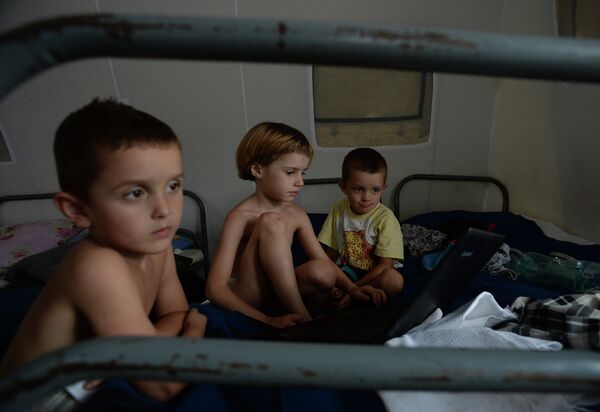 Camp for Ukrainian Refugees in Russia - Sputnik International