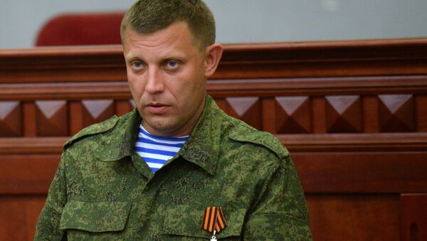 Prime Minister of the Donetsk People's Republic Alexander Zaharchenko at a meeting of the Supreme Council of the DPR, where he was appointed to the post of prime minister of the region. - Sputnik International