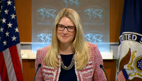 US State Department Deputy Spokeswoman Marie Harf during press conference - Sputnik International