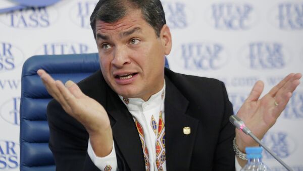 News conference by President of the Republic of Ecuador Rafael Correa - Sputnik International