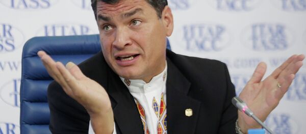 News conference by President of the Republic of Ecuador Rafael Correa - Sputnik International
