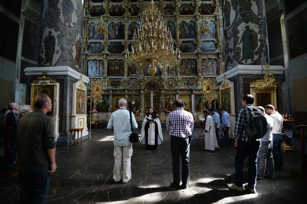 Prayer for Andrei Stenin in the Donskoy Monastery - Sputnik International