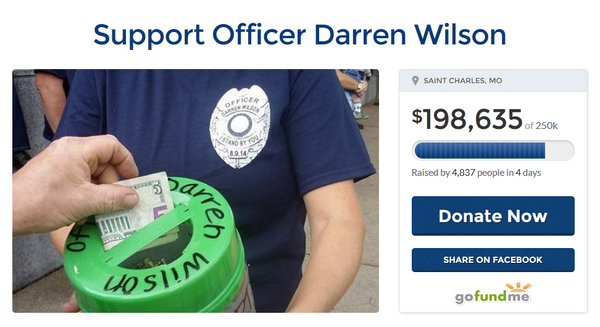 Online donation pages for Darren Wilson, the policeman who killed an unarmed African-American teenager raised more than $250,000 - Sputnik International