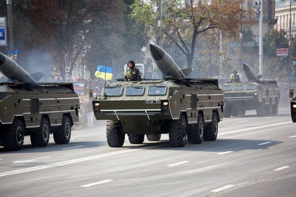 Tochka-U missiles complex at the Independence Day parade in Kiev - Sputnik International