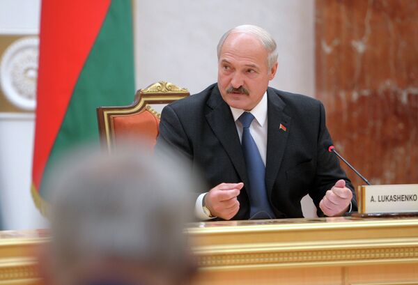Belarusian President Alexander Lukashenko speaks at the Customs Union-Ukraine-EU meeting in Minsk on August 26, 2014. - Sputnik International