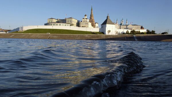 View of the Kazan kremlin from Volga River - Sputnik International