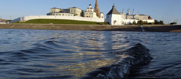 View of the Kazan kremlin from Volga River View of the Kazan kremlin from Volga River - Sputnik International