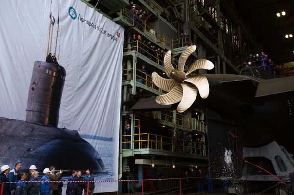 The launching of a diesel-electric submarine Stary Oskol - Sputnik International