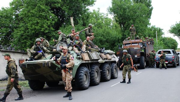 Fighters for the Donetsk People's Republic in Ilovaisk - Sputnik International